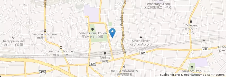 Mapa de ubicacion de 栄照山 了見寺 en Japonya, 東京都, 練馬区.