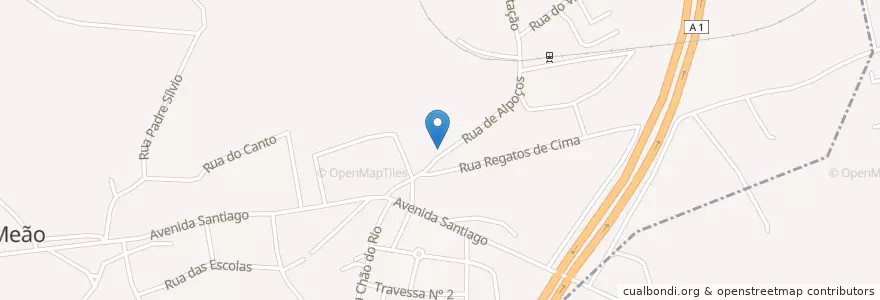 Mapa de ubicacion de Manjar en 葡萄牙, 北部大區, Aveiro, Área Metropolitana Do Porto, Santa Maria Da Feira, Rio Meão, São João De Ver.