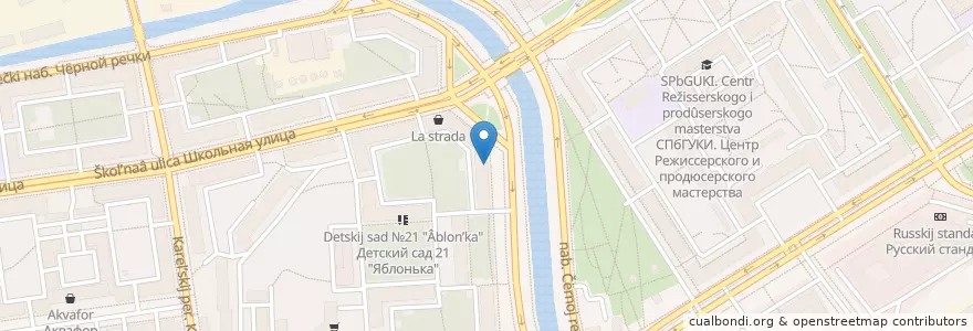 Mapa de ubicacion de Лаборатория Helix en Russland, Föderationskreis Nordwest, Oblast Leningrad, Sankt Petersburg, Приморский Район, Округ Чёрная Речка.