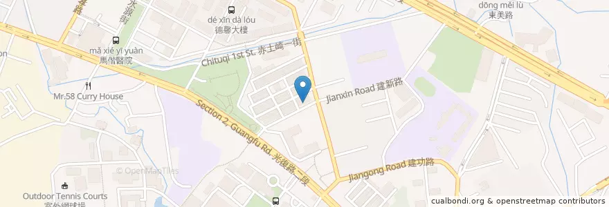 Mapa de ubicacion de 晶圓排骨 en Taiwan, 臺灣省, 新竹市, 東區.