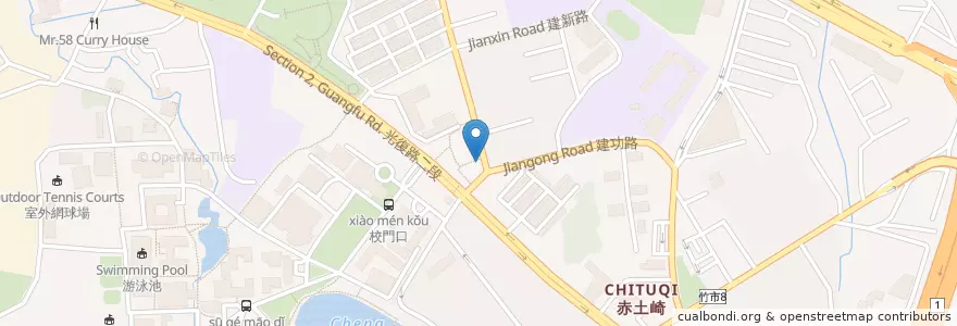 Mapa de ubicacion de 吳記蔥蔬餅 en 臺灣, 臺灣省, 新竹市, 東區.