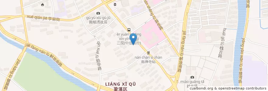 Mapa de ubicacion de Briant en China, Wuxi, 梁溪区(Liangxi).