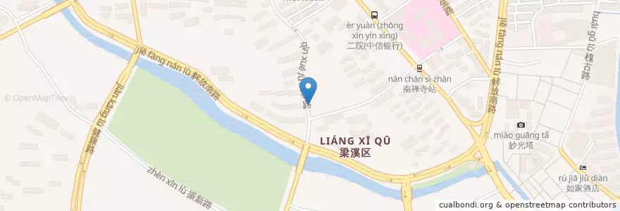 Mapa de ubicacion de Ju'st Burger en 중국, 우시시, 梁溪区(Liangxi).
