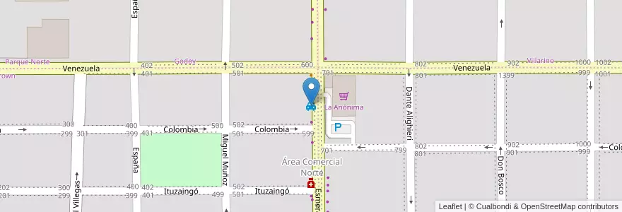 Mapa de ubicacion de 7 de Mayo Remisería en Arjantin, Şili, Río Negro, Cipolletti, Departamento General Roca.