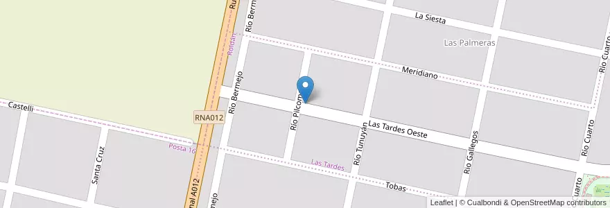Mapa de ubicacion de 7 - Las Tardes en Argentine, Santa Fe, Departamento San Lorenzo, Municipio De Roldán, Roldán.