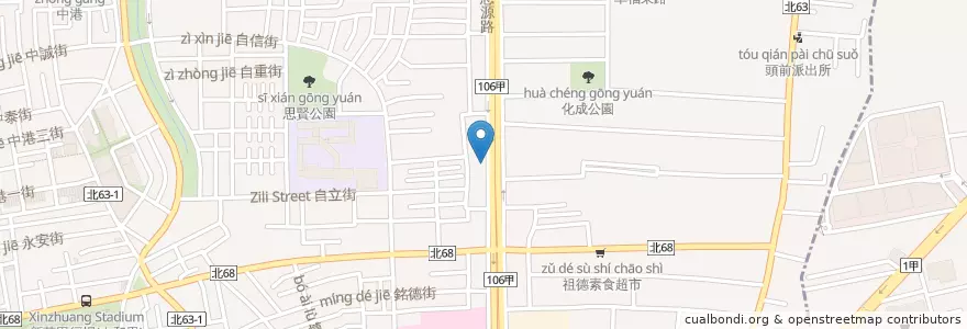 Mapa de ubicacion de 新莊慈悲四面佛 en تايوان, تايبيه الجديدة, 新莊區.
