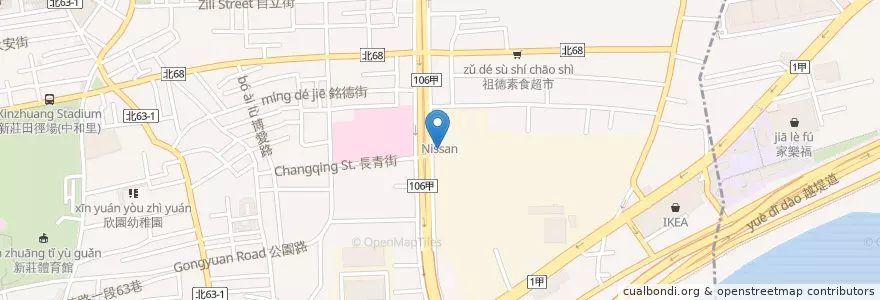 Mapa de ubicacion de 晶宴會館 en Tayvan, 新北市, 新莊區.