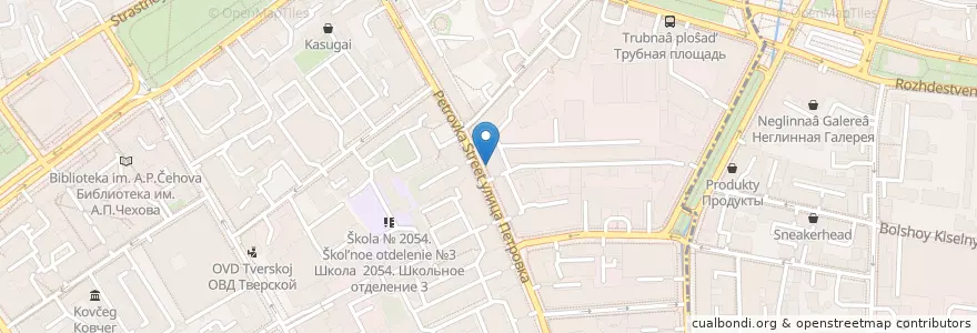 Mapa de ubicacion de Shortlist en Rusland, Centraal Federaal District, Moskou, Центральный Административный Округ, Тверской Район.