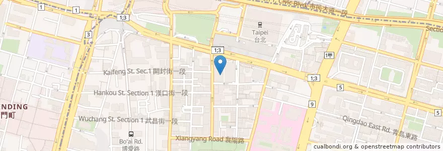 Mapa de ubicacion de 廣安階 en تایوان, 新北市, تایپه, 中正區.