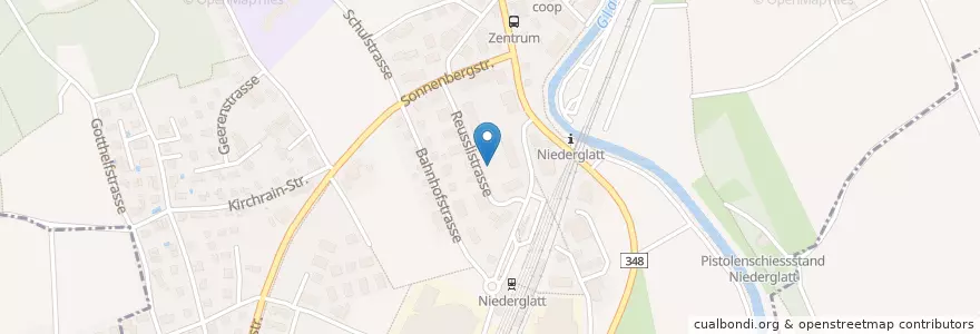 Mapa de ubicacion de Ärztehaus Reussli en Switzerland, Zurich, Bezirk Dielsdorf, Niederglatt.