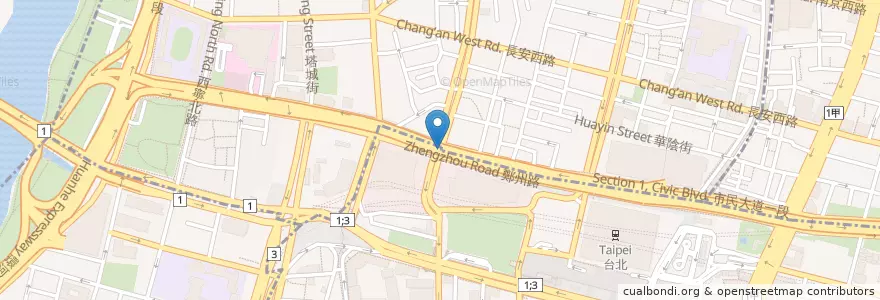 Mapa de ubicacion de 昇興食品坊 en Тайвань, Новый Тайбэй, Тайбэй, 中正區.