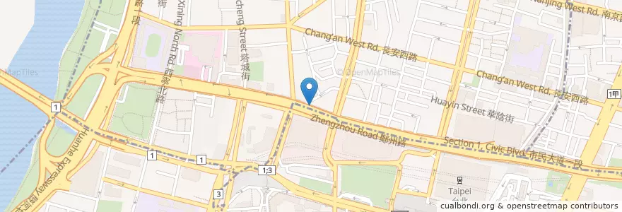 Mapa de ubicacion de 豪品時尚料理會館 en 臺灣, 新北市, 臺北市.