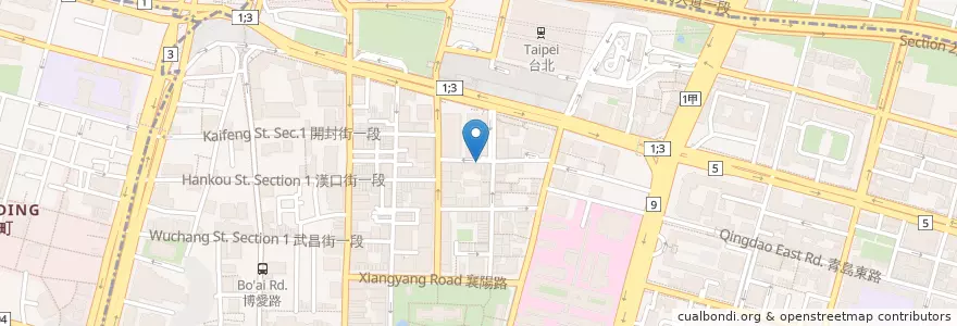 Mapa de ubicacion de 魔法咖哩 en Tayvan, 新北市, Taipei, 中正區.