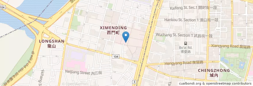 Mapa de ubicacion de 魔法咖哩 en 臺灣, 新北市, 臺北市, 萬華區.