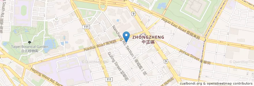 Mapa de ubicacion de 觀音亭素食 en Тайвань, Новый Тайбэй, Тайбэй, 中正區.