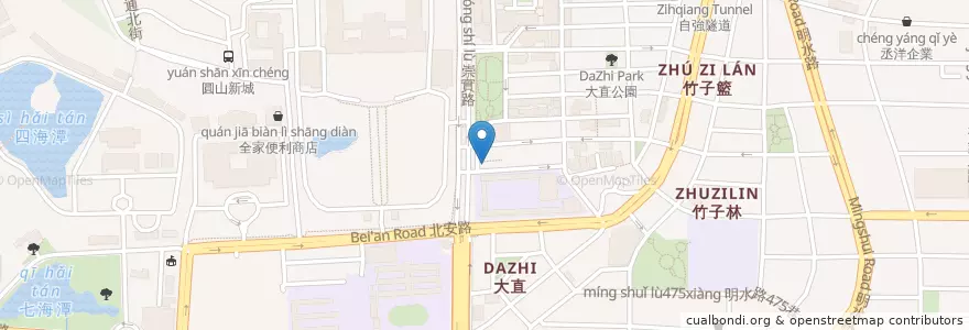 Mapa de ubicacion de 新煮義關東煮 en Taiwan, New Taipei, Taipei, Zhongshan District.