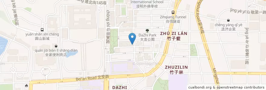 Mapa de ubicacion de 8鍋臭臭鍋 en تایوان, 新北市, تایپه, 中山區.
