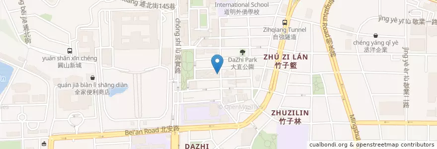 Mapa de ubicacion de 林文必涼麵 en Taiwan, 新北市, Taipei, 中山區.