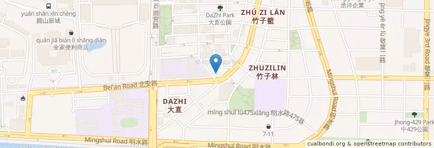 Mapa de ubicacion de 大直小館 en Taiwan, Neu-Taipeh, Taipeh, Zhongshan.