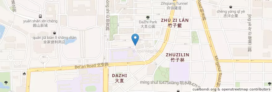 Mapa de ubicacion de 鍋饕精緻涮涮鍋 en تایوان, 新北市, تایپه, 中山區.