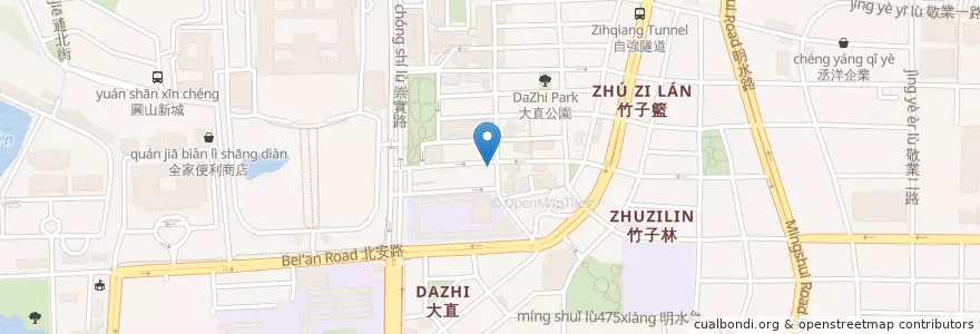 Mapa de ubicacion de 焦家水餃 en Taiwan, 新北市, Taipei, 中山區.