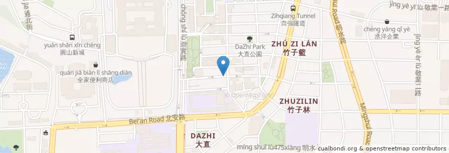 Mapa de ubicacion de 黃抄手 en Tayvan, 新北市, Taipei, 中山區.