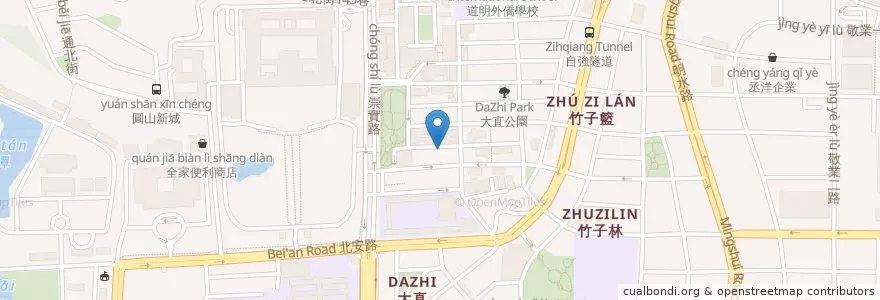 Mapa de ubicacion de 永昌蕃茄牛肉麵 en Taiwan, Neu-Taipeh, Taipeh, Zhongshan.