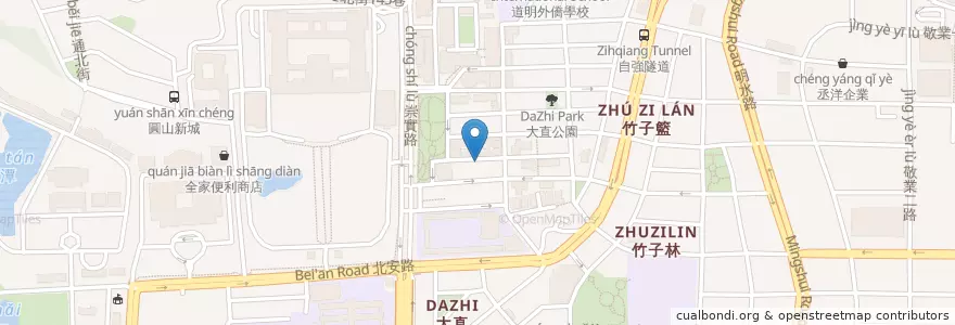 Mapa de ubicacion de 芊松賀 en Taiwan, Nuova Taipei, Taipei, Distretto Di Zhongshan.
