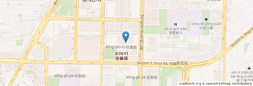 Mapa de ubicacion de 好食集智能點餐機 en Taiwan, 新北市, Taipé, 信義區.