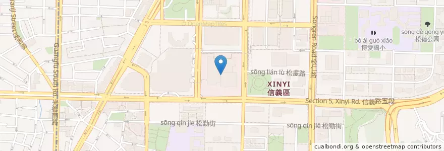 Mapa de ubicacion de Sawadee en تايوان, تايبيه الجديدة, تايبيه, 信義區.