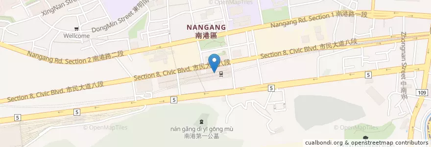 Mapa de ubicacion de 22:02火鍋 en 臺灣, 新北市, 臺北市, 南港區.