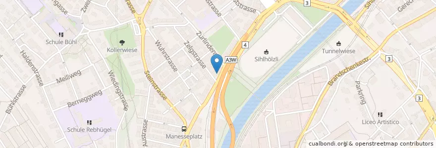Mapa de ubicacion de Zeig Bar en Швейцария, Цюрих, Bezirk Zürich, Цюрих.