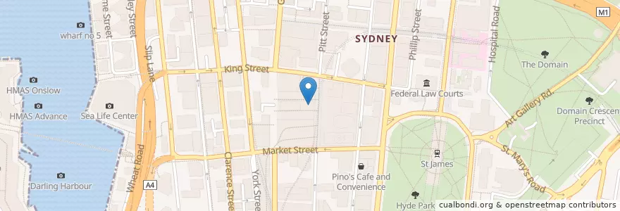 Mapa de ubicacion de Chemist Warehouse en Australië, Nieuw-Zuid-Wales, Council Of The City Of Sydney, Sydney.