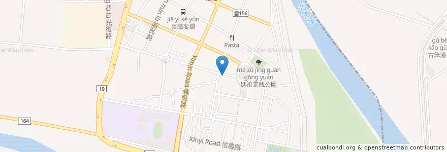 Mapa de ubicacion de 火雞肉飯 en Taiwan, 臺灣省, 嘉義縣.