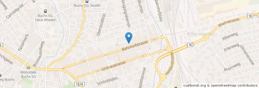 Mapa de ubicacion de zahnarztpraxis.ch en İsviçre, Sankt Gallen, Wahlkreis Werdenberg, Buchs (Sg).