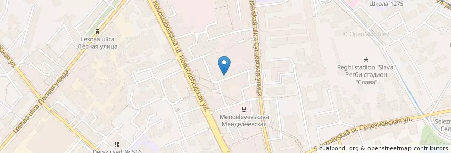 Mapa de ubicacion de Street Yammi en Russia, Distretto Federale Centrale, Москва, Центральный Административный Округ, Тверской Район.