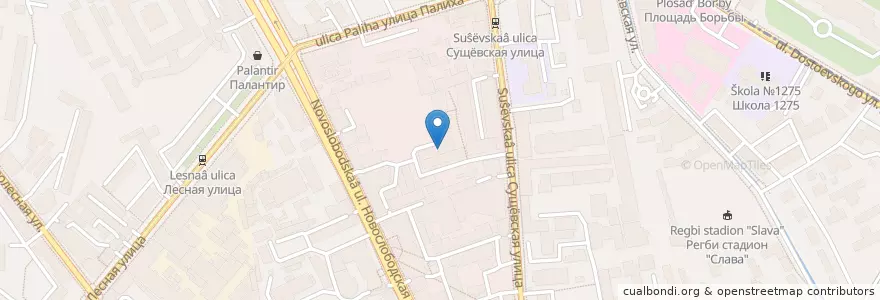 Mapa de ubicacion de KDL en Rusia, Distrito Federal Central, Москва, Distrito Administrativo Central, Тверской Район.