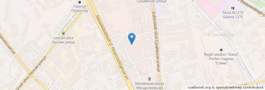 Mapa de ubicacion de Пороселло en Rusland, Centraal Federaal District, Moskou, Центральный Административный Округ, Тверской Район.