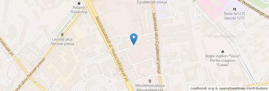 Mapa de ubicacion de Коптильня en Russia, Distretto Federale Centrale, Москва, Центральный Административный Округ, Тверской Район.