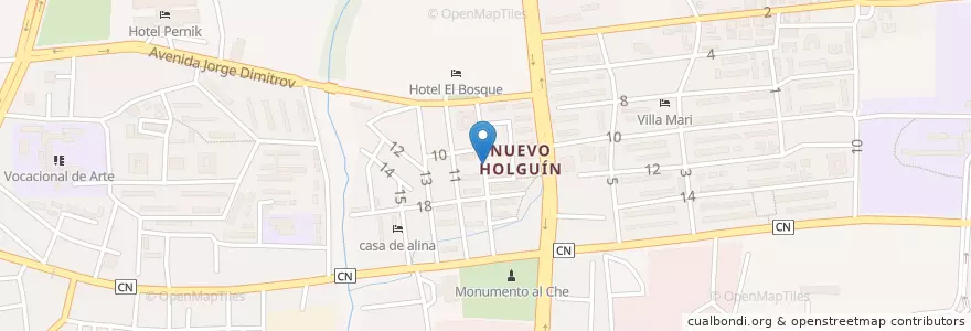 Mapa de ubicacion de Cajeros automáticos en كوبا, Holguín, Holguín.
