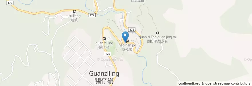 Mapa de ubicacion de 火王爺廟 en 臺灣, 臺南市, 白河區.