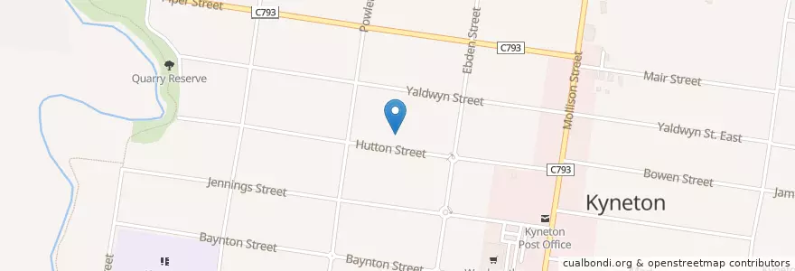 Mapa de ubicacion de Bluestone Theatre en Australia, Victoria, Shire Of Macedon Ranges.
