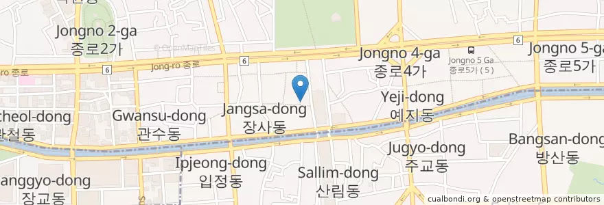 Mapa de ubicacion de 동해루 en Республика Корея, Сеул.