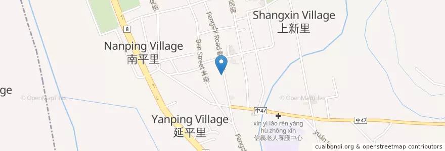 Mapa de ubicacion de Gogoro 電池交換站 en Taiwan, Taichung, 東勢區.