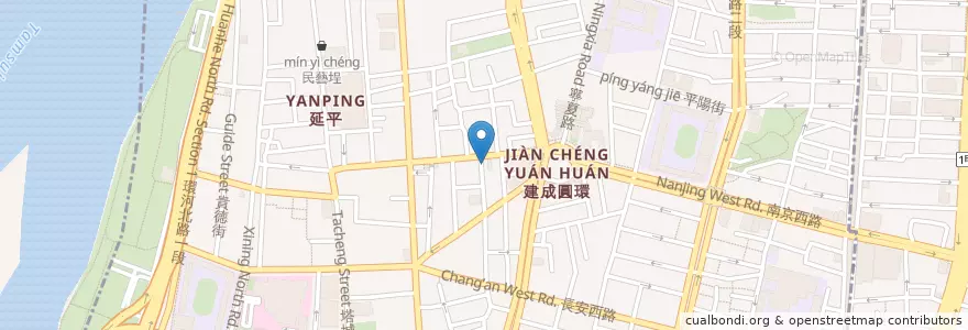Mapa de ubicacion de 華亭街豬腳麵 en تایوان, 新北市, تایپه, 大同區.