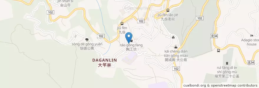 Mapa de ubicacion de 護理長的店滷味 en 臺灣, 新北市, 瑞芳區.