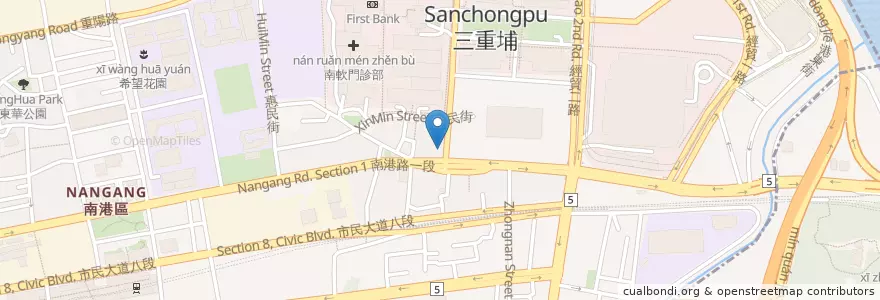 Mapa de ubicacion de 聖欣牙科醫診所 en 臺灣, 新北市, 臺北市, 南港區.
