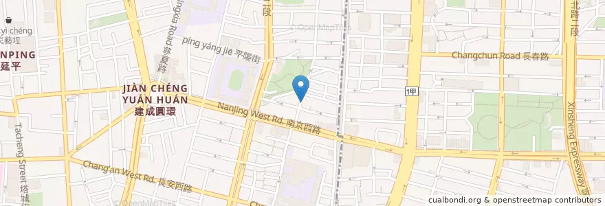 Mapa de ubicacion de 福州老舖乾麵 en Tayvan, 新北市, Taipei, 大同區.