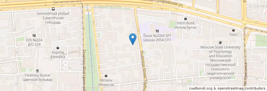 Mapa de ubicacion de Мегаполис Мед en Russland, Föderationskreis Zentralrussland, Moskau, Zentraler Verwaltungsbezirk, Мещанский Район.