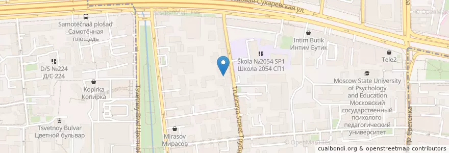 Mapa de ubicacion de Елена Дент en Rússia, Distrito Federal Central, Москва, Центральный Административный Округ, Мещанский Район.